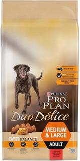 Сухой корм Purina ProPlan Duo Delice для взрослых собак крупных и средних пород, с высоким содержанием говядины, 10кг