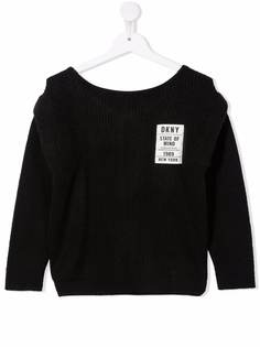 Dkny Kids джемпер в рубчик с нашивкой-логотипом