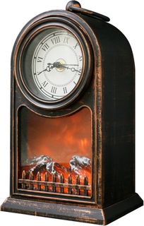 Новогодний декор Neon-Night Камин Старинные часы 511-021 (коричневый)
