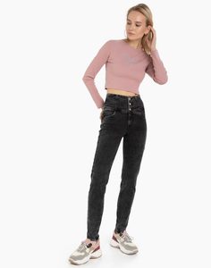 Серые облегающие джинсы Legging Gloria Jeans