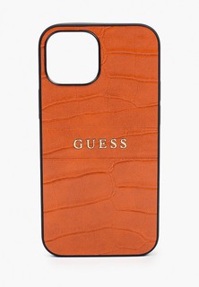 Чехол для iPhone Guess 13 mini, PU Croco with metal logo Hard Orange