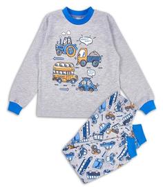 Пижама Веселый малыш &quot;Автолюбитель&quot; для мальчика, серо-синяя Витоша