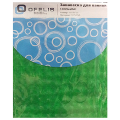 Занавески для ванной занавеска для ванной OFELIS 180х180 см, PEVA 3D зеленая