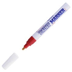 Маркеры, карандаши, краска разметочная маркер-краска MUNHWA Paint Marker красный 4мм