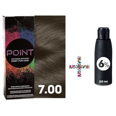 POINT, Крем-краска для волос 7.0 и крем-окислитель 6%