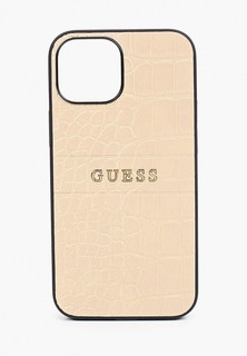 Чехол для iPhone Guess 13 mini, PU Croco with metal logo Hard Beige