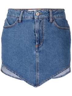 The Attico джинсовая юбка с асимметричным подолом