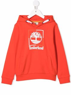 Timberland Kids худи с кулиской и логотипом