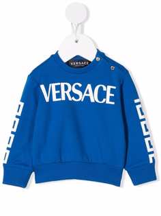 Versace Kids толстовка с принтом Greca