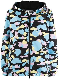 A BATHING APE® куртка с капюшоном и камуфляжным принтом Bape