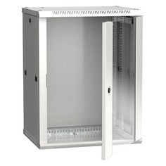 Шкаф коммутационный ITK Linea W (LWR3-12U64-GF) настенный 12U 600x450мм пер.дв.стекл 90кг серый 350м