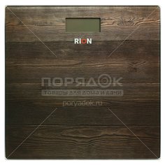 Весы напольные электронные, Rion, Венге PT-973, стекло, до 180 кг, LCD-дисплей