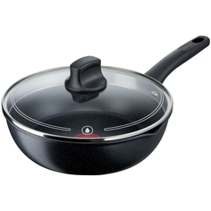 Сковорода вок Tefal Black Stone с крышкой 26см (G2818202) Black Stone с крышкой 26см (G2818202)