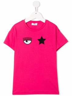 Chiara Ferragni Kids футболка с логотипом