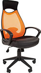 Кресло руководителя Chairman 840 черный пластик TW-66 оранжевый 00-07025291