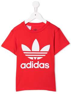 adidas Kids футболка с принтом Adicolor Trefoil