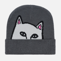 Шапка RIPNDIP Peeking Nermal Beanie, цвет серый