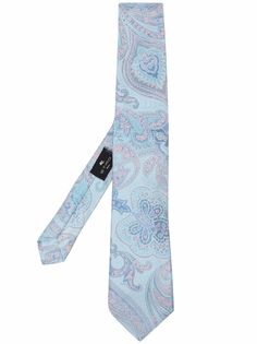 ETRO шелковый галстук с принтом пейсли