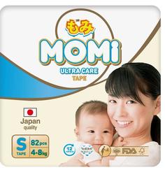 Подгузники Momi Ultra Care S (4-8кг), 82шт.