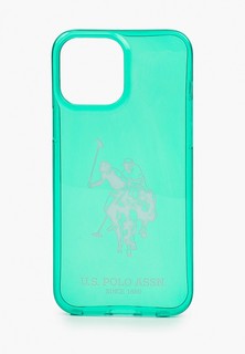 Чехол для iPhone U.S. Polo Assn. 13 Pro Max TPU FLUO Logo Big horse Hard Green