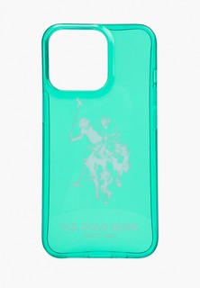 Чехол для iPhone U.S. Polo Assn. 13 Pro TPU FLUO Logo Big horse Hard Green