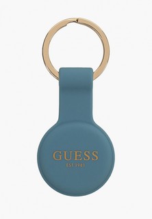 Чехол для AirTag Guess Liquid silicone with ring Blue