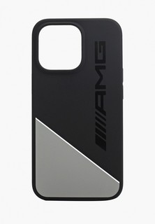 Чехол для iPhone Mercedes-Benz AMG для iPhone 13 Pro Liquid silicone Two tones White line Hard Grey