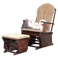 Кресло-качалка Красная звезда С 254 с подставкой для ног, шоколадное