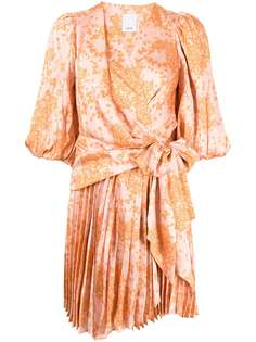 Acler платье с цветочным принтом и плиссированной юбкой