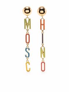 Moschino серьги-подвески с логотипом