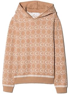 Chloé Kids худи вязки интарсия с логотипом