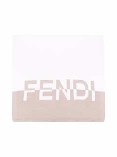 Fendi Kids двухцветное одеяло с логотипом