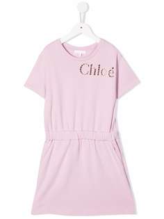 Chloé Kids платье-футболка с логотипом