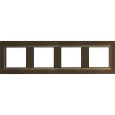 Рамка для розеток и выключателей Legrand Structura 4 поста, цвет бронзовый