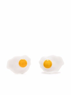 Moschino серьги-клипсы Fried Egg