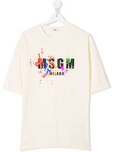 MSGM Kids футболка с логотипом