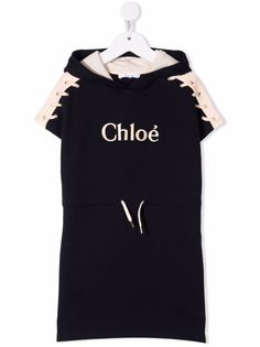 Chloé Kids платье-худи с логотипом
