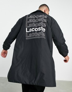 Черный макинтош с принтом на спине Lacoste-Черный цвет