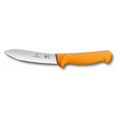 Нож кухонный Victorinox Swibo, разделочный, 180мм, заточка прямая, стальной, желтый [5.8429.13]