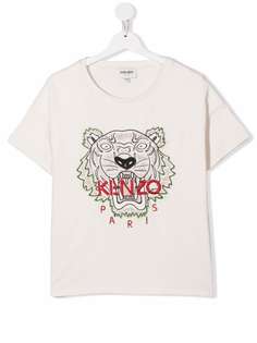 Kenzo Kids футболка с вышитым логотипом