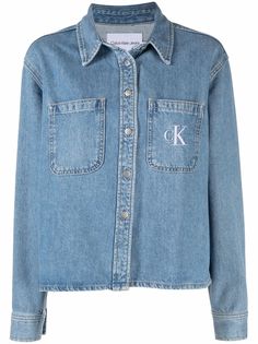 Calvin Klein Jeans джинсовая куртка с вышитым логотипом