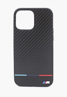 Чехол для iPhone BMW 13 Pro Max, M-Collection PU Carbon inspiration Hard Tricolor Black