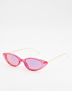 Солнцезащитные очки с оправой формы "кошачий глаз" AJ Morgan-Розовый цвет