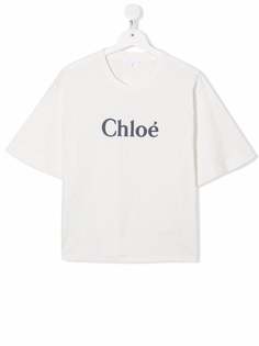 Chloé Kids футболка с логотипом