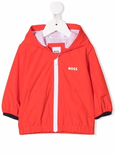 BOSS Kidswear куртка с капюшоном и логотипом