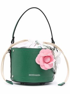 Monnalisa сумка-ведро с цветочным декором