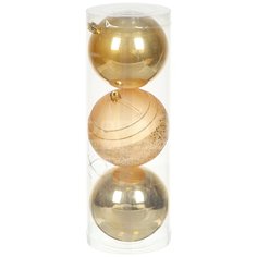 Елочный шар золото SYQE-012198, 3 шт, 10 см