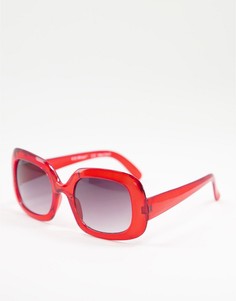 Солнцезащитные очки в квадратной массивной оправе AJ Morgan-Красный