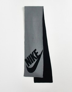 Серый шарф с логотипом Nike