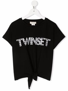 TWINSET Kids футболка с логотипом